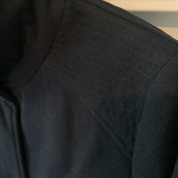 NWT Tommy Hilfiger Womens Single-Breasted Stand-Collar Coat in Navy - Picture 3 of 14